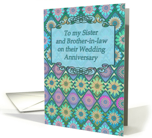  Wedding  Anniversary  card  for Sister  and Brother  in law  