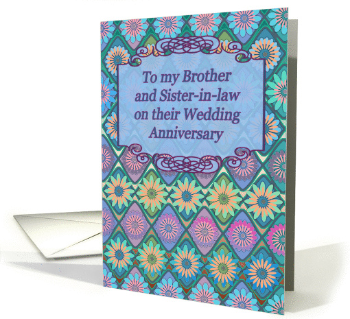 Wedding Anniversary card for Brother and Sister-in-law,... (1070203)