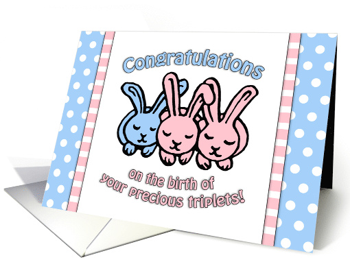 Congratulations on the Birth of Your Triplets Cute Bunny... (1079824)