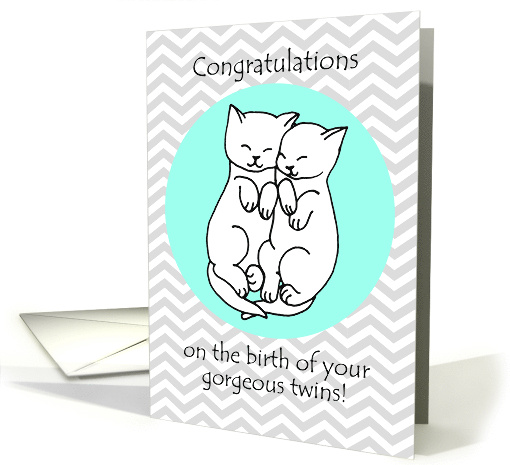 Congratulations on the Birth of Your Twins with Cute... (1079826)