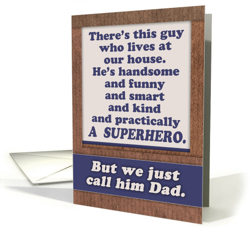 Father's Day, for Dad, superhero Dad, funny / humorous. card (1080298)