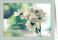 Thank You for Your Sympathy with White Daisies and Chevron Pattern card