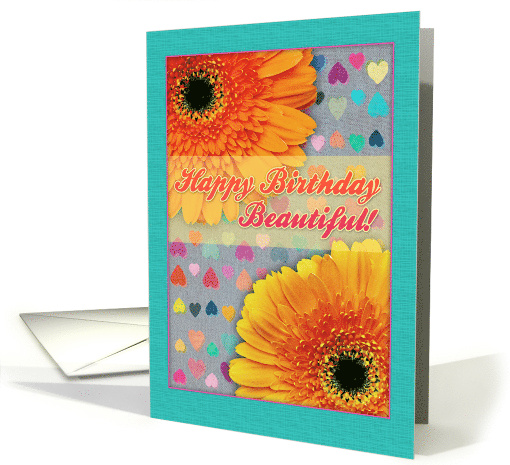 Happy Birthday for Her with Beautiful Orange Daisies card (1101536)