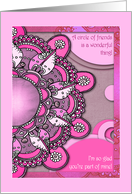 Happy Birthday to Dear Friend with Mandala Doodle Design card