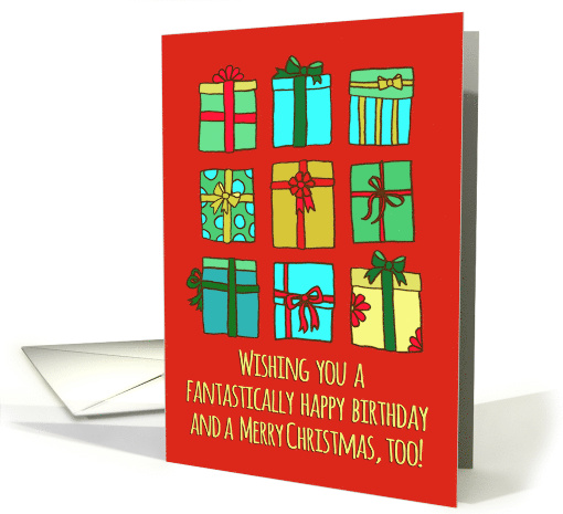 Happy Birthday and a Merry Christmas Too with Colorful... (1127284)