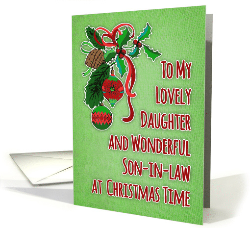 Merry Christmas to My Daughter & Son-in-law with Holly Berries card