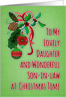 DAUGHTER AND SON-IN-LAW CHRISTMAS EXTRA LARGE CARD WITH LOVELY VERSES