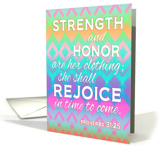 Birthday for Her Proverbs 31:25 Scripture with Rainbow... (1136018)