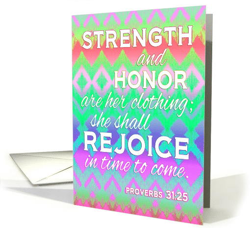 Happy Birthday Wife with Proverbs 31:25 Scripture &... (1136030)