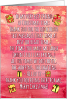 To My Best Friend at Christmas Time Thank You for Being There for Me card
