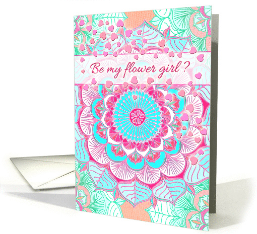 Be my flower girl? Bright pastels, mint, pink, floral,... (1156054)