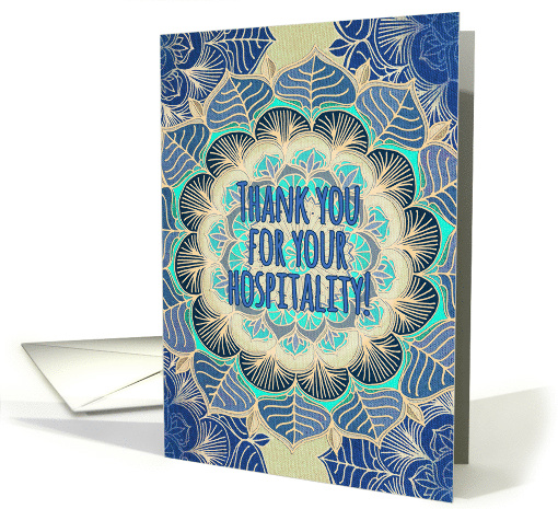 Thank You for Your Hospitality with Floral Mandala in... (1156394)