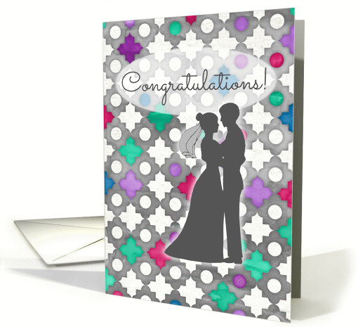 Congratulations on your wedding, bridal silhouette,... (1160872)