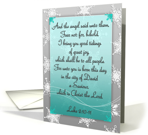 Christian Christmas Scripture The Angel Said in Mint with... (1185326)