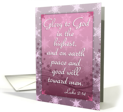 Christian Scripture Christmas Greeting Glory to God in... (1191042)