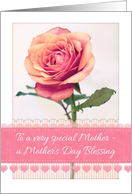 A Mother’s Day Blessing for a Special Mother with Peach Pink Rose card