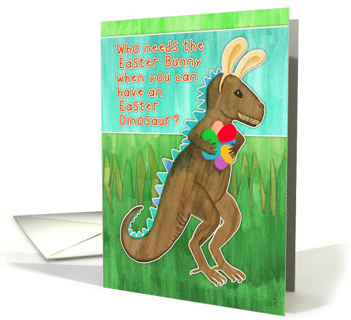 Happy Easter Dinosaur for Grandson with Bunny Ears and... (1257556)