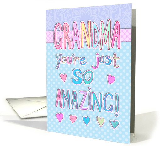 Happy Mother's Day Grandma You're Amazing with Pastel Typography card