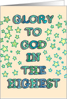 Merry Christmas, typography, Glory to God in the Highest, Christian card