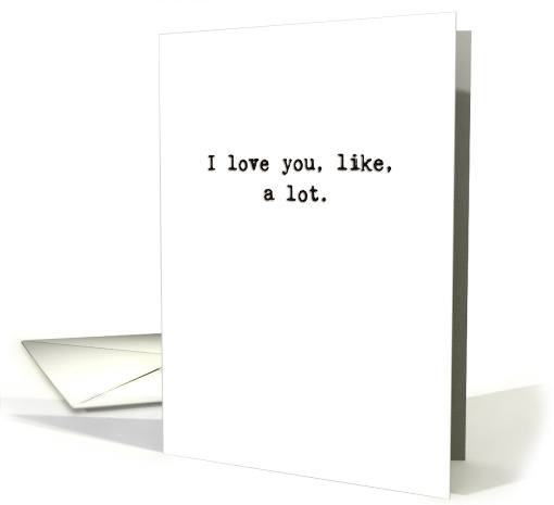 I Love You Modern Typography Typewriter Style in Simple... (1323008)