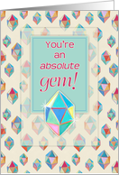 Happy Birthday Dear Friend You’re an Absolute Gem Pastel Pattern card