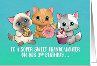 Happy 3rd Birthday to a Sweet Granddaughter with Cute Kittens card