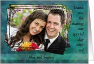 Customizable wedding thank you - thanks for sharing our special day! card