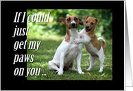 Missing You So Much with Cute Mother Dog and Puppy card