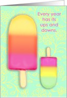 Happy Birthday Ice Pops Card, Ups and Downs. card