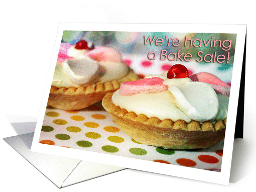 Bake Sale Invitation, Marshmallow pie and polka dots,... (966781)