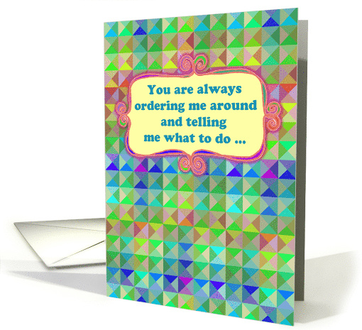 Funny Boss's Day with Colorful Geometric Pattern card (969859)