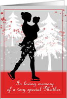 Anniversary of death, at Christmas, mother, figure skater card