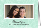 Mint Green Custom Photo Thank You Card