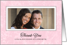 Pink Custom Photo Thank You Card