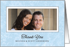 Light Blue Custom Photo Thank You Card