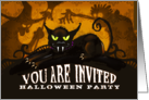 Halloween Party - Join Us if You Dare Vintage Ghost Invitation card