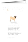 Little Pug Dog Pet Sympathy (Female Dog) - Moon & Stars with Poem card
