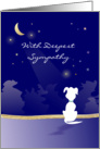 Dog Sympathy - Moon & Stars Dog Silhouette - With Deepest Sympathy card