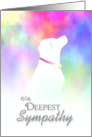 Dog Sympathy - Lab Dog Silhouette - With Deepest Sympathy card