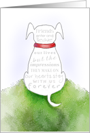 Dog Sympathy - Impressions on our Hearts Stay with us Forever card