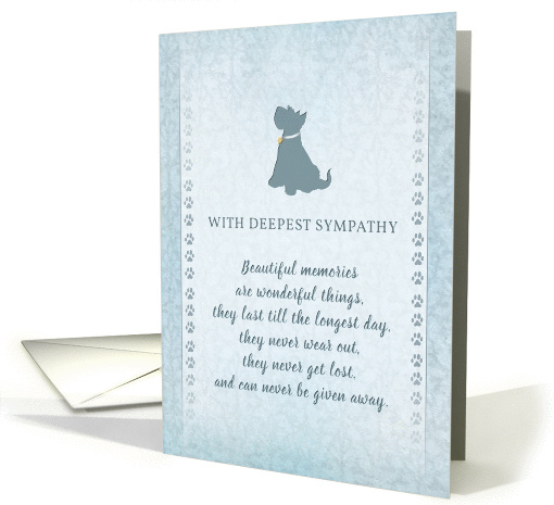 Scottie Dog Beautiful Memories Dog Sympathy card (1429356)