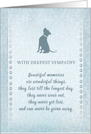 Pitbull Dog Beautiful Memories Dog Sympathy Card