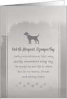 Dog Sympathy Sadly Missed Along Life’s Way Card
