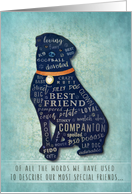 Rottweiler Dog Sympathy Card - Of All the Words card