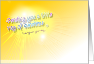 Thinking of You - Sending sunshine to brighten your day card