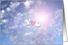 Love thinking of you in the clouds card