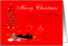 Christmas Black Dog funny card