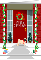 Merry Christmas Pug Dog card