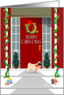 Merry Christmas Pug Dog card