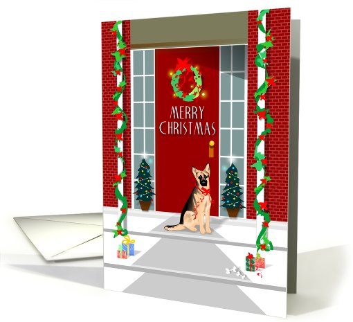 Merry Christmas - German Shepherd Dog card (685384)